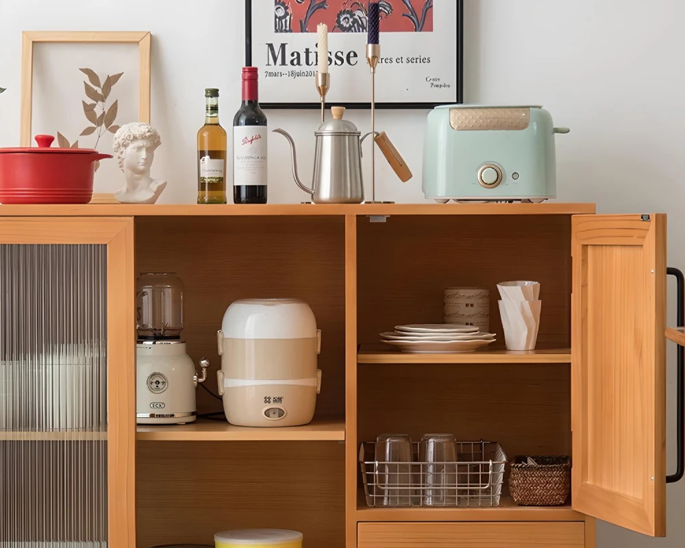 gray sideboard buffet