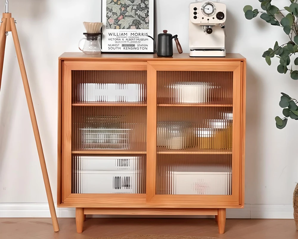 natural wood sideboard